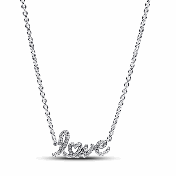 שרשרת כסף מנצנצת LOVE
