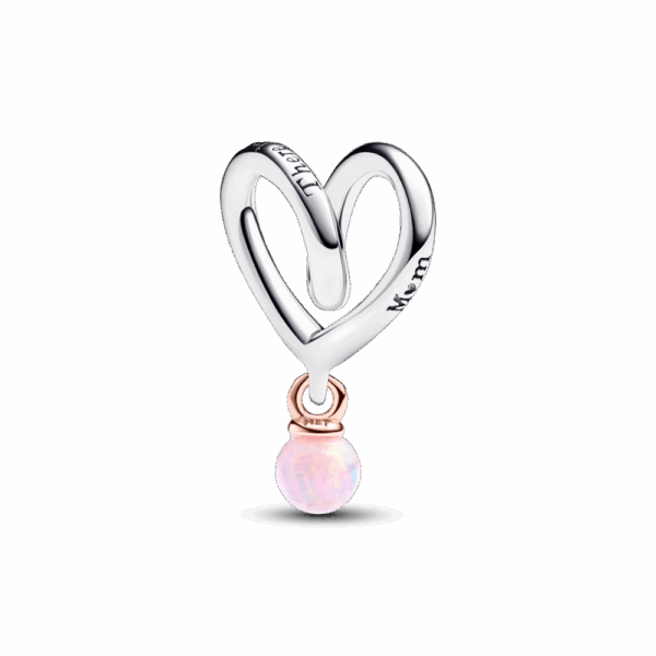 צארמ כסף ורוז Love Mum אבן אופל