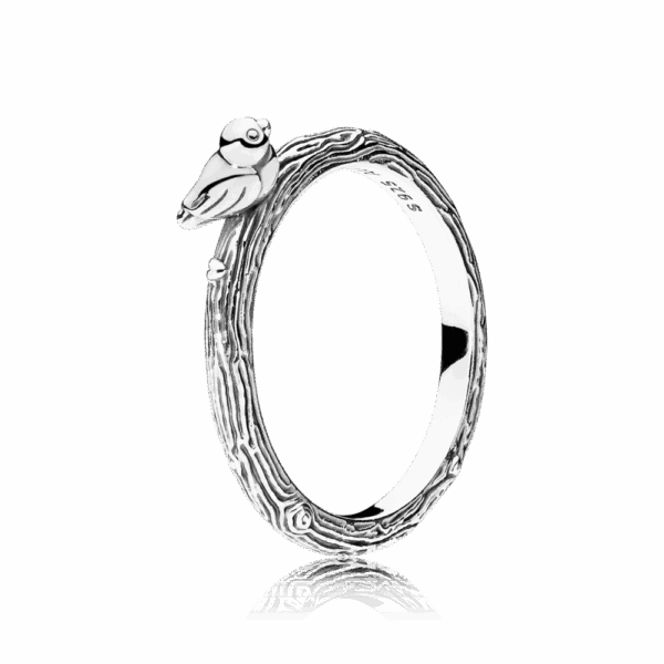 Bird silver ring