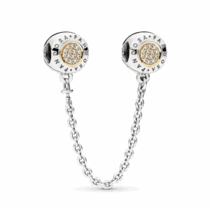 שרשרת ביטחון מכסף בשילוב זהב 14K חתימת PANDORA