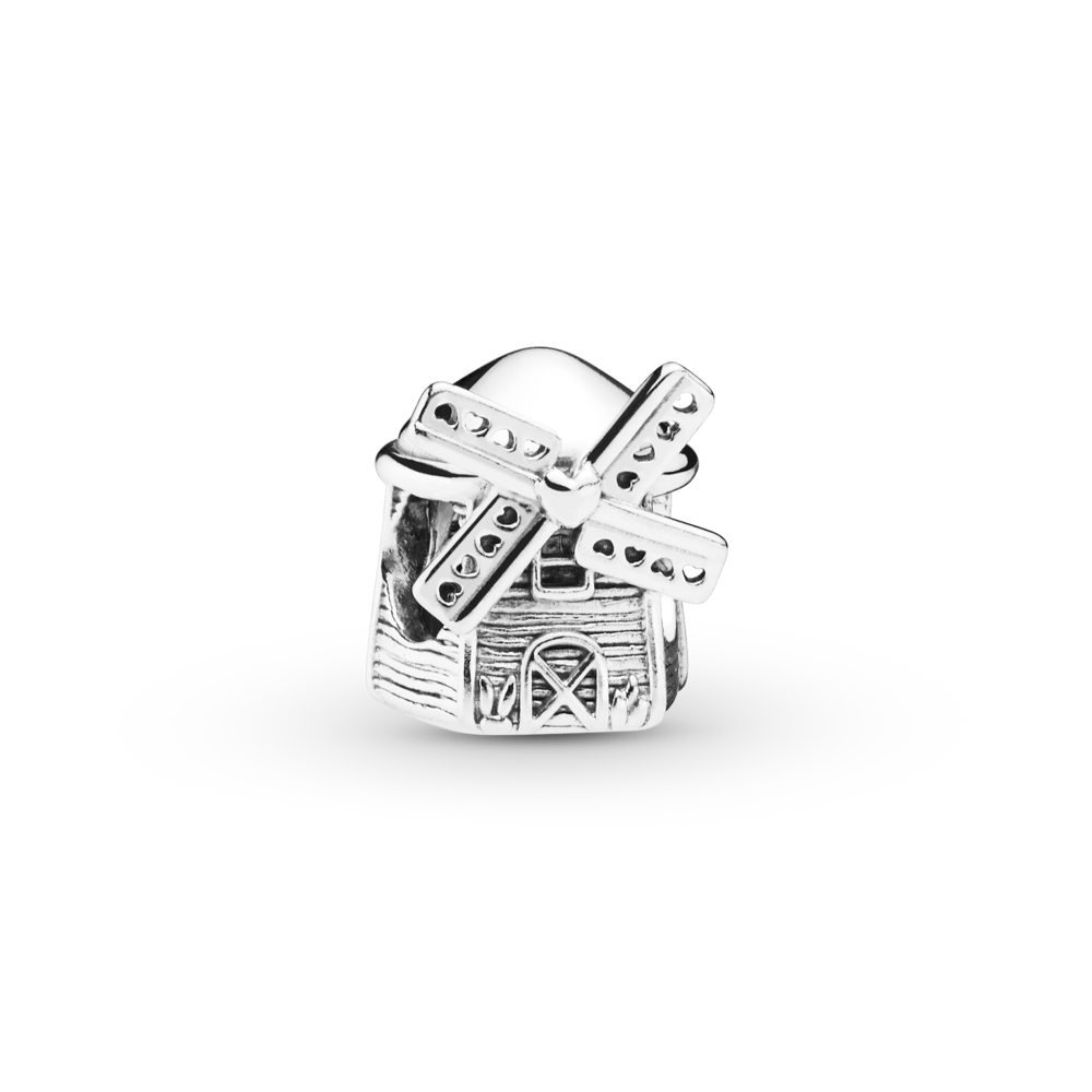 Windmill silver charm