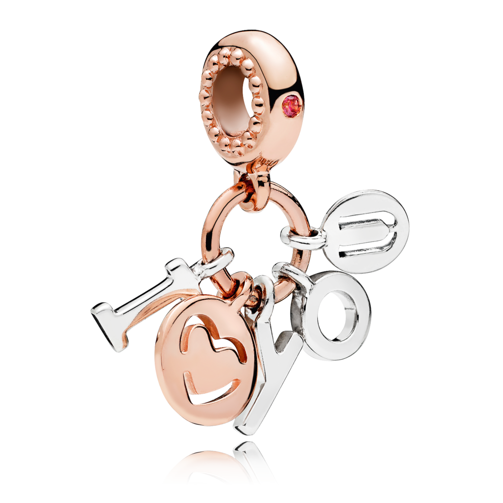 תליון PANDORA רוז  I LOVE YOU בשילוב כסף