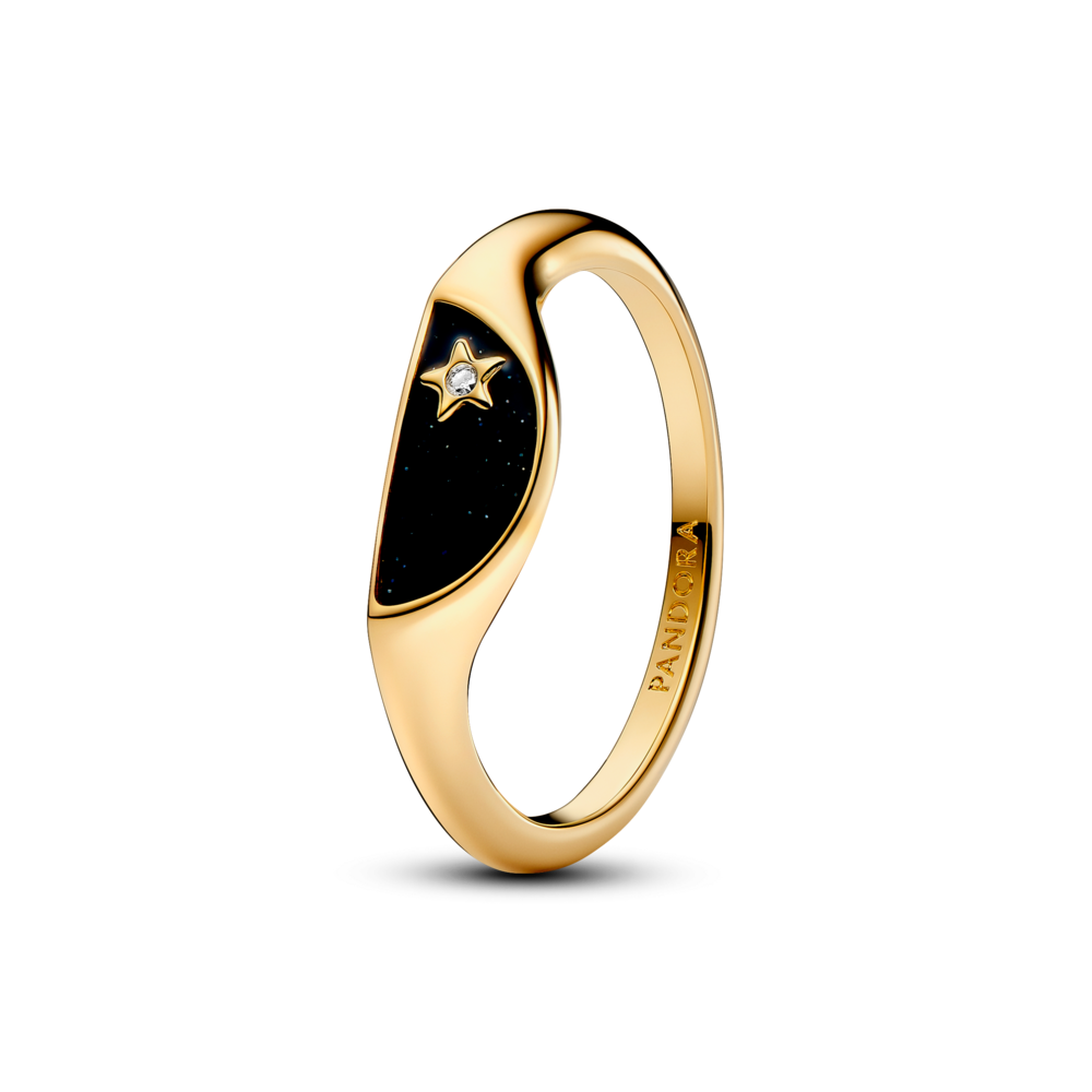 163325C01_1762247418268 טבעת אמייל סטאר ME ציפוי זהב