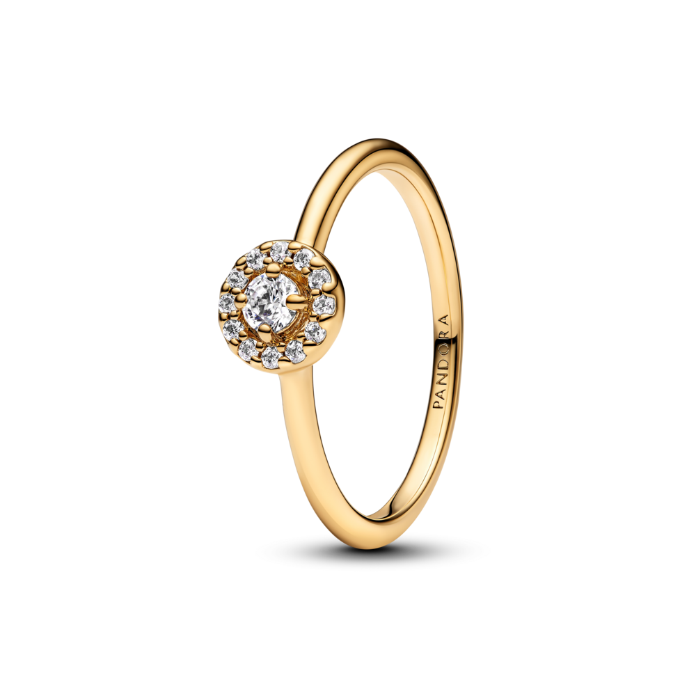 טבעת ציפוי זהב ראונד היילו