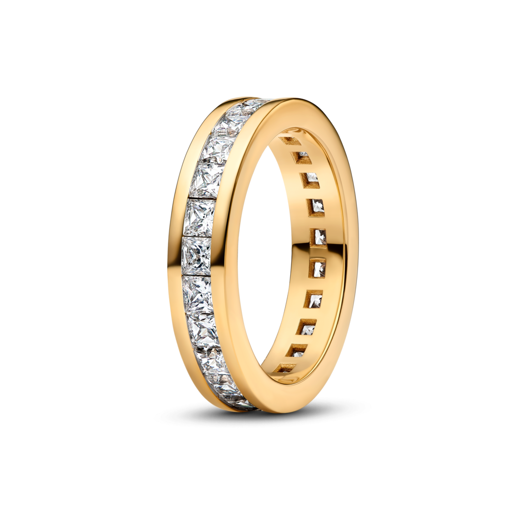 טבעת ציפוי זהב זרקוני איטרניטי