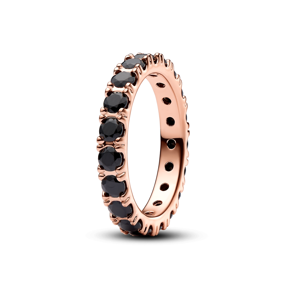 טבעת רוז איטרניטי בלאק קריסטל