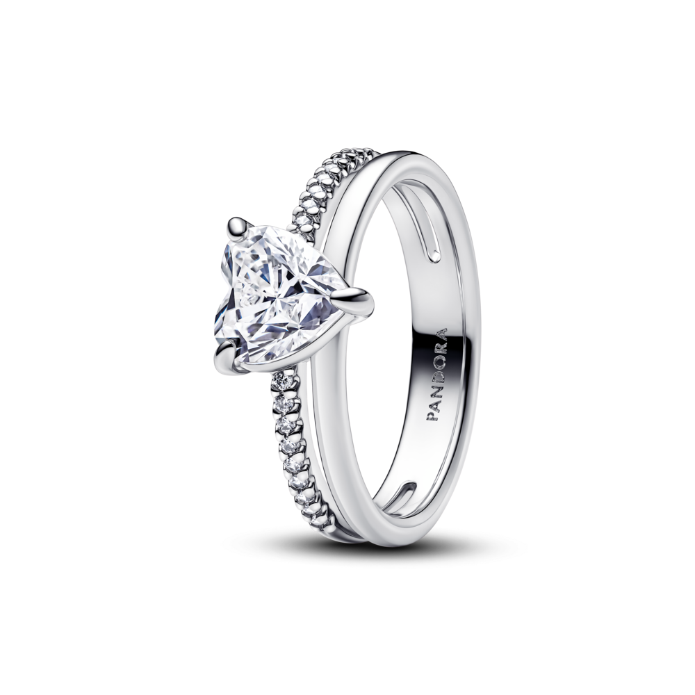 טבעת כפולה כסף לאב איט