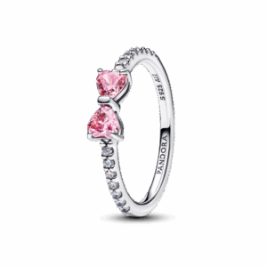 טבעת כסף פפיון ורוד