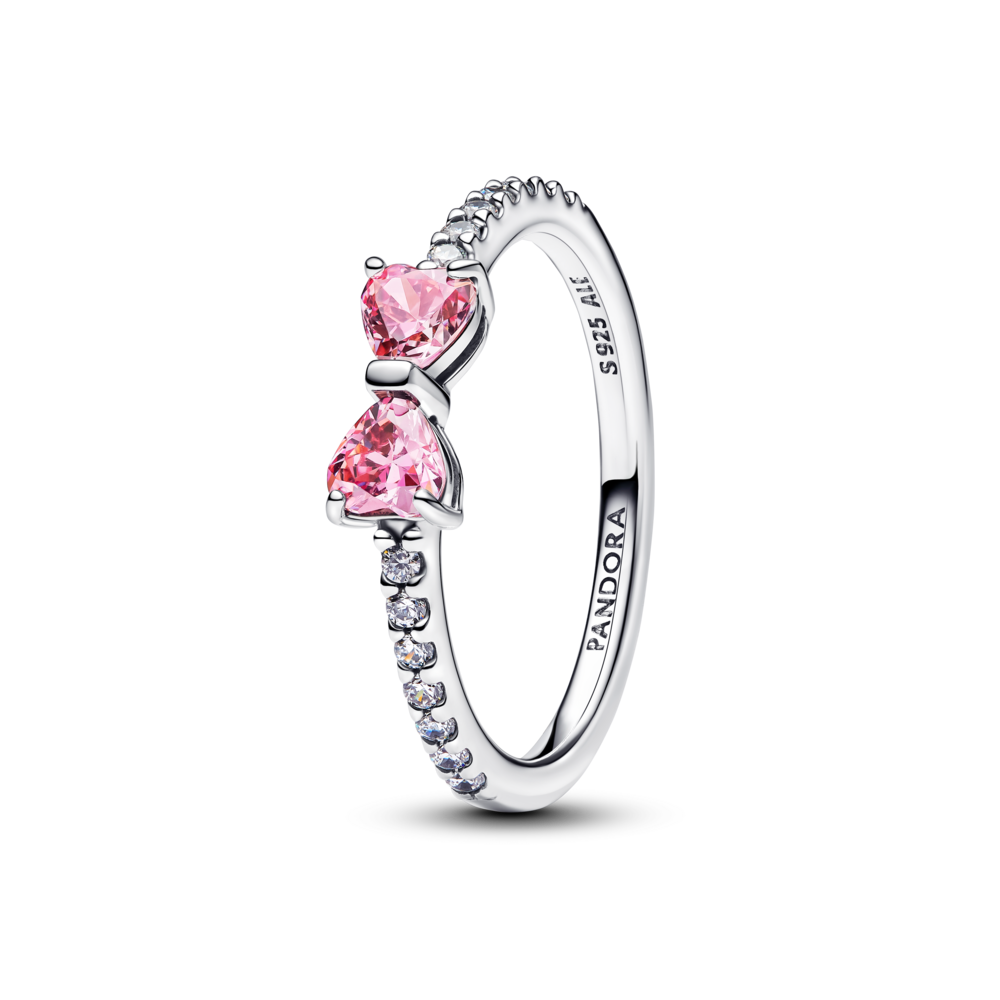 טבעת כסף פפיון ורוד