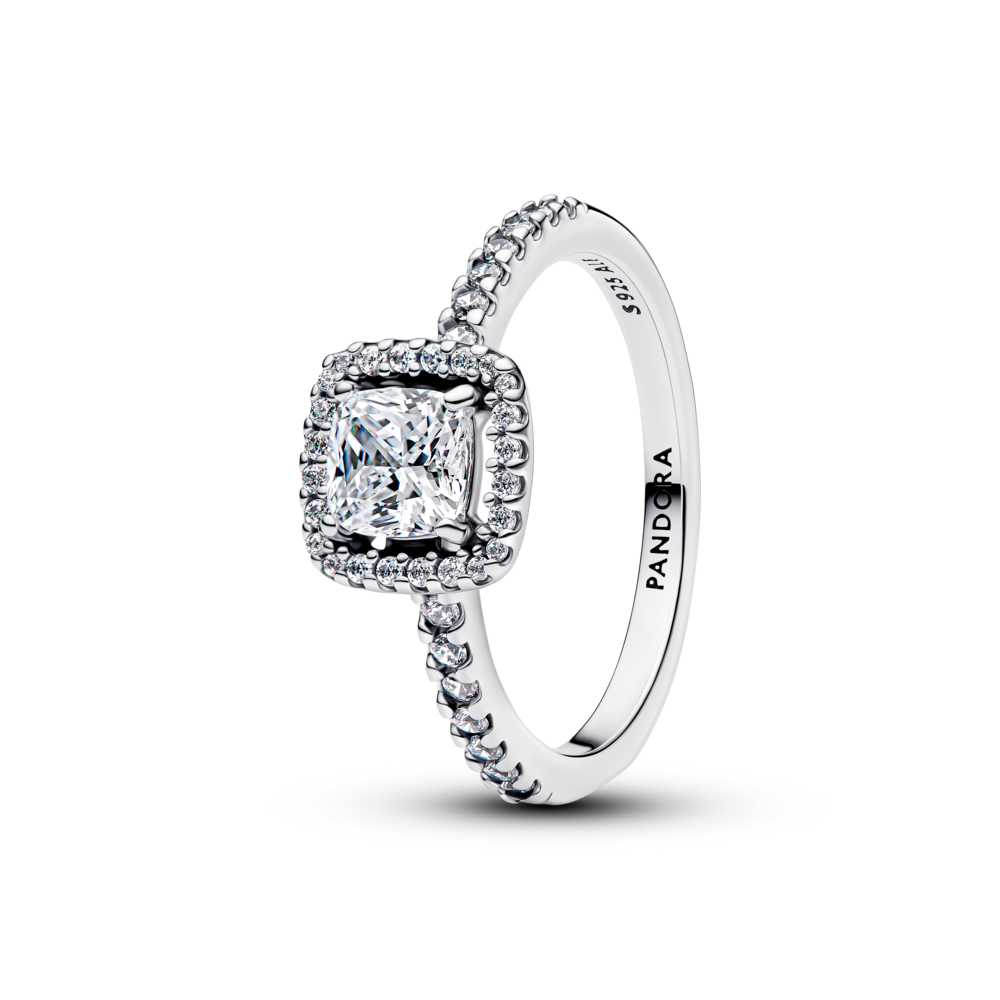 טבעת כסף בשיבוץ אלגנטי