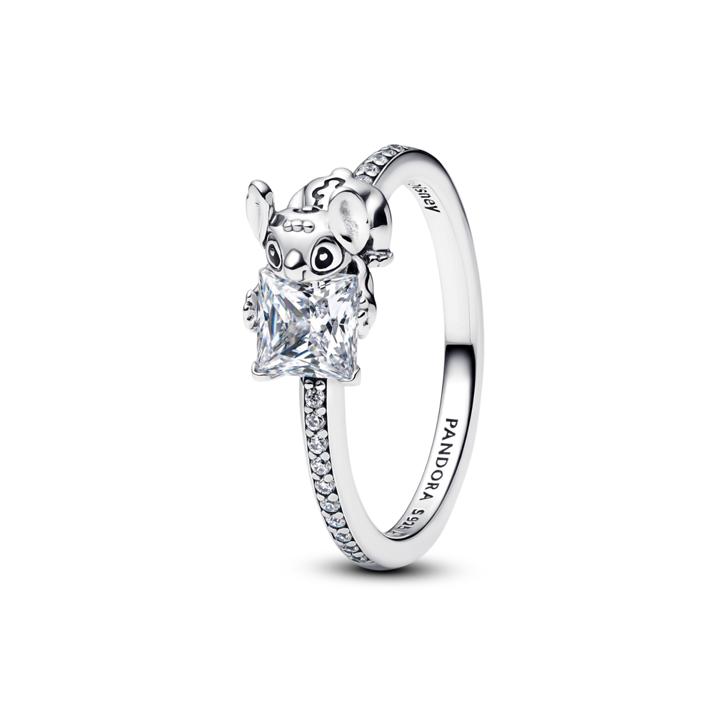 טבעת כסף Stitch בשילוב זרקון דיסני