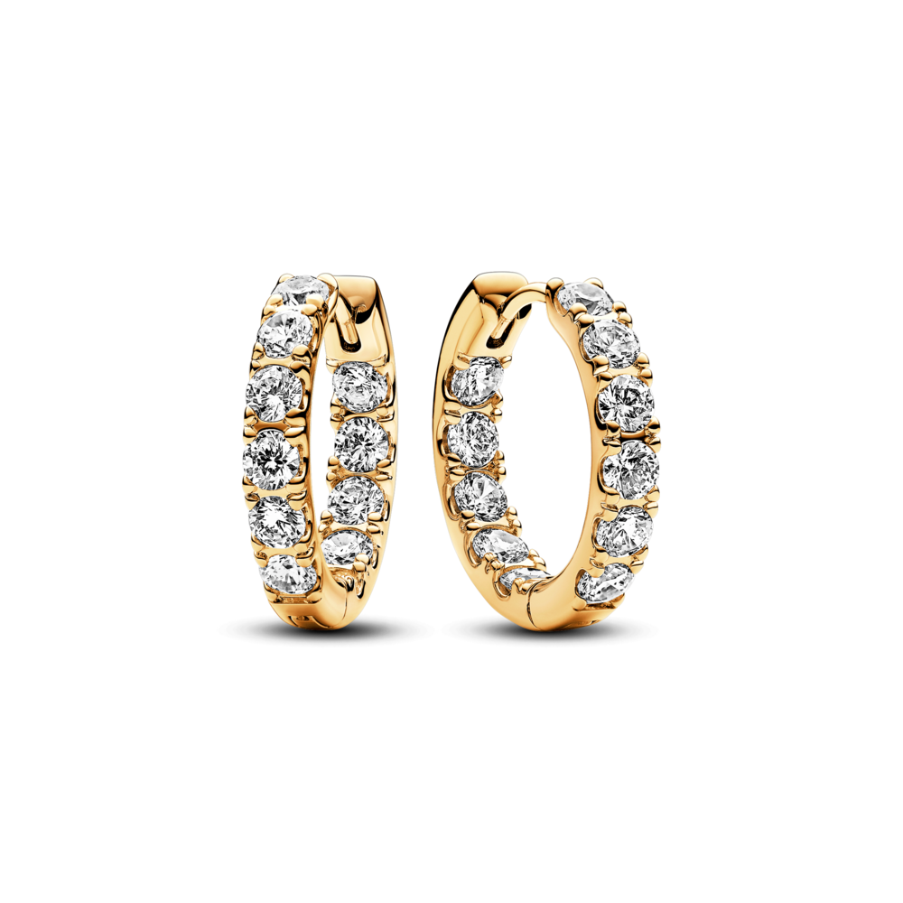 עגילי חישוק איטרניטי ציפוי זהב