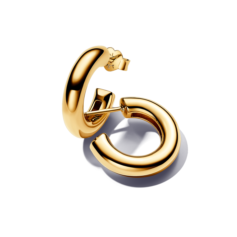 עגילי חישוק פתוחים ציפוי זהב