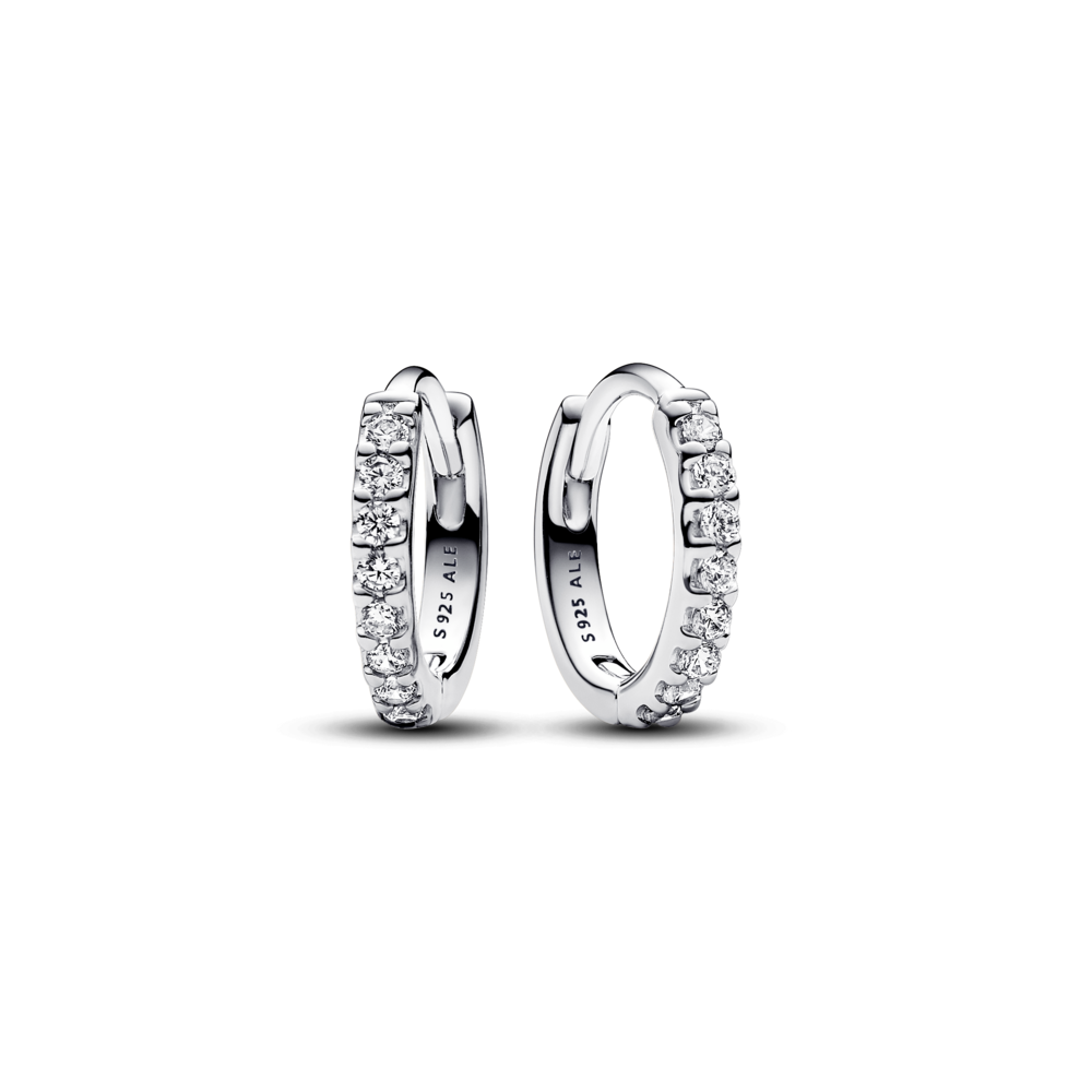 עגילי חישוק כסף טייני ספארקל