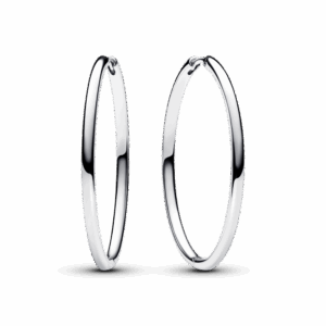 עגילי חישוק גדולים כסף קלאסיק מומנטס