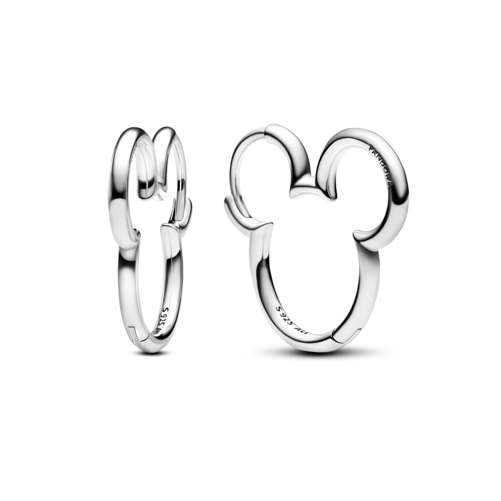 עגילי חישוק כסף מיקי מאוס