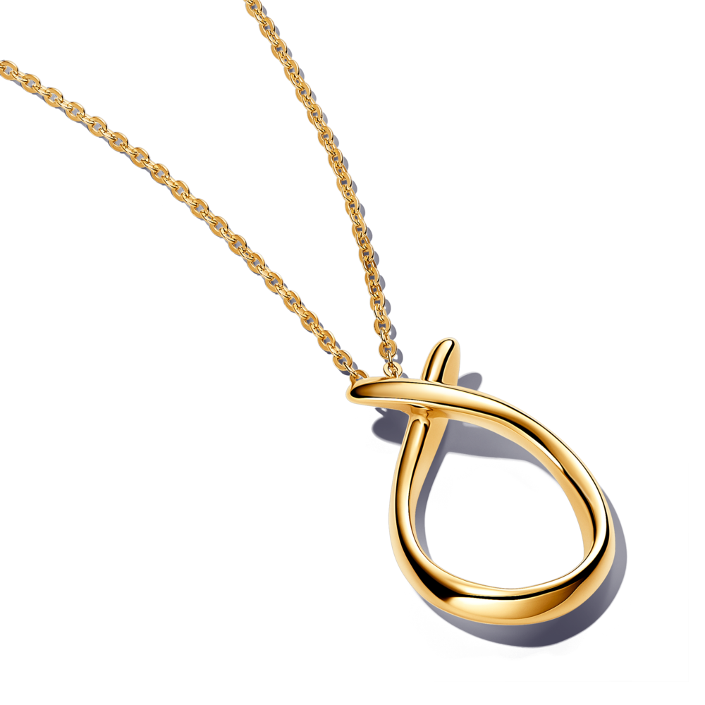 שרשרת ציפוי זהב טיפה צורה גלית