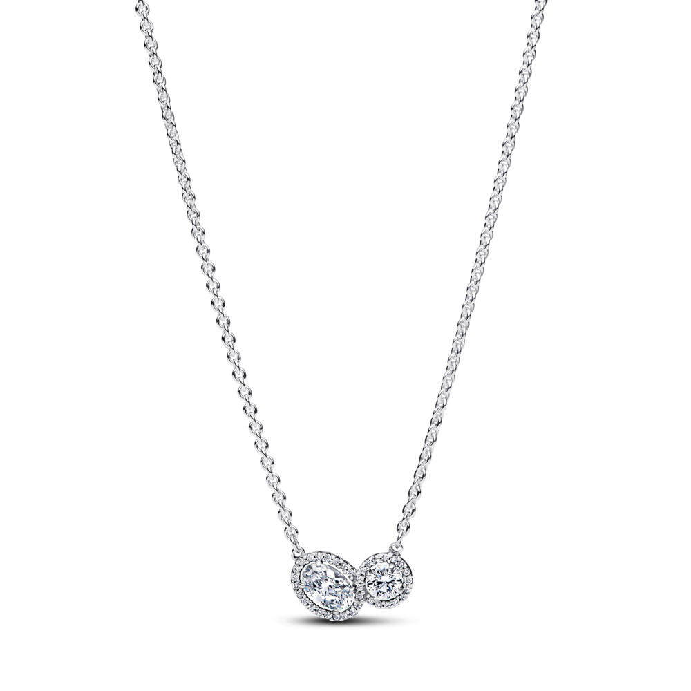 שרשרת כסף זוג זרקונים