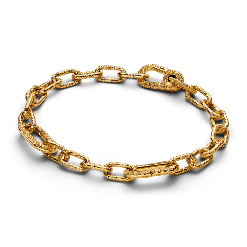 צמיד ציפוי זהב ME בשילוב טקסטורה