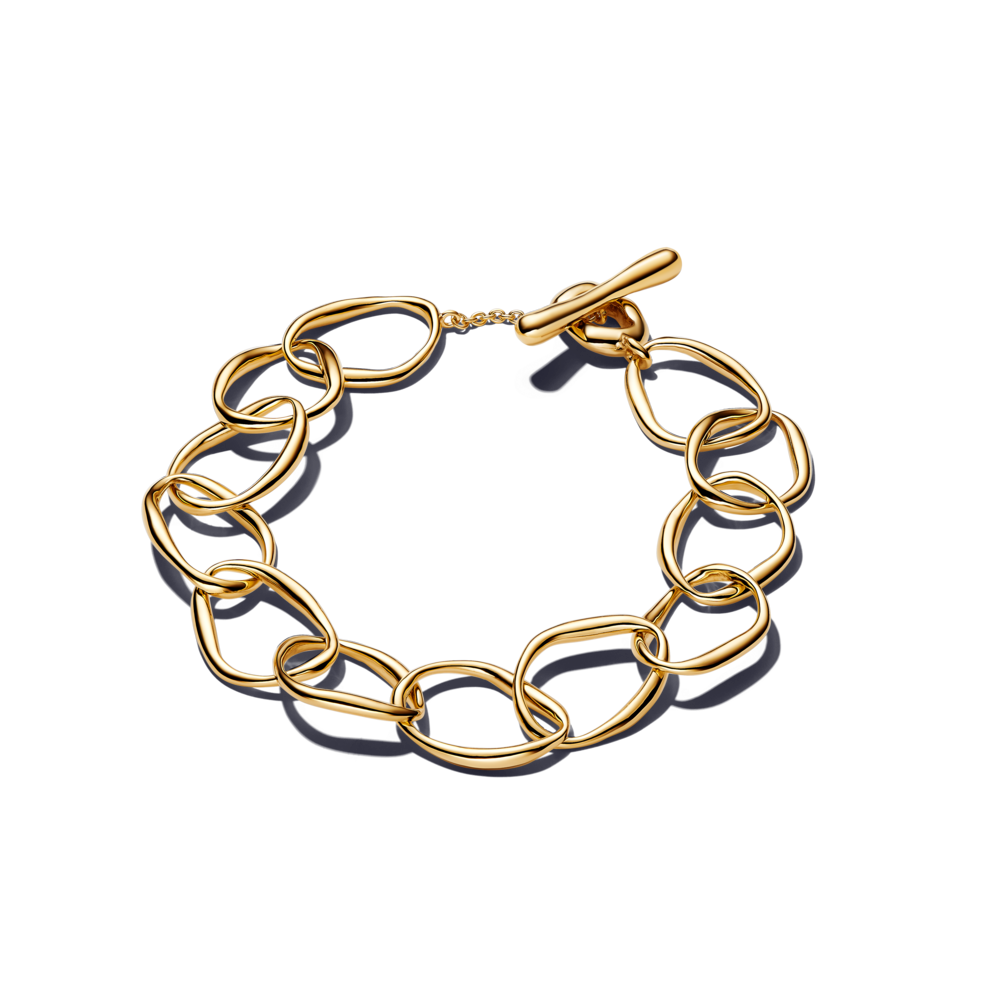 צמיד חישוקים ציפוי זהב סוגר T