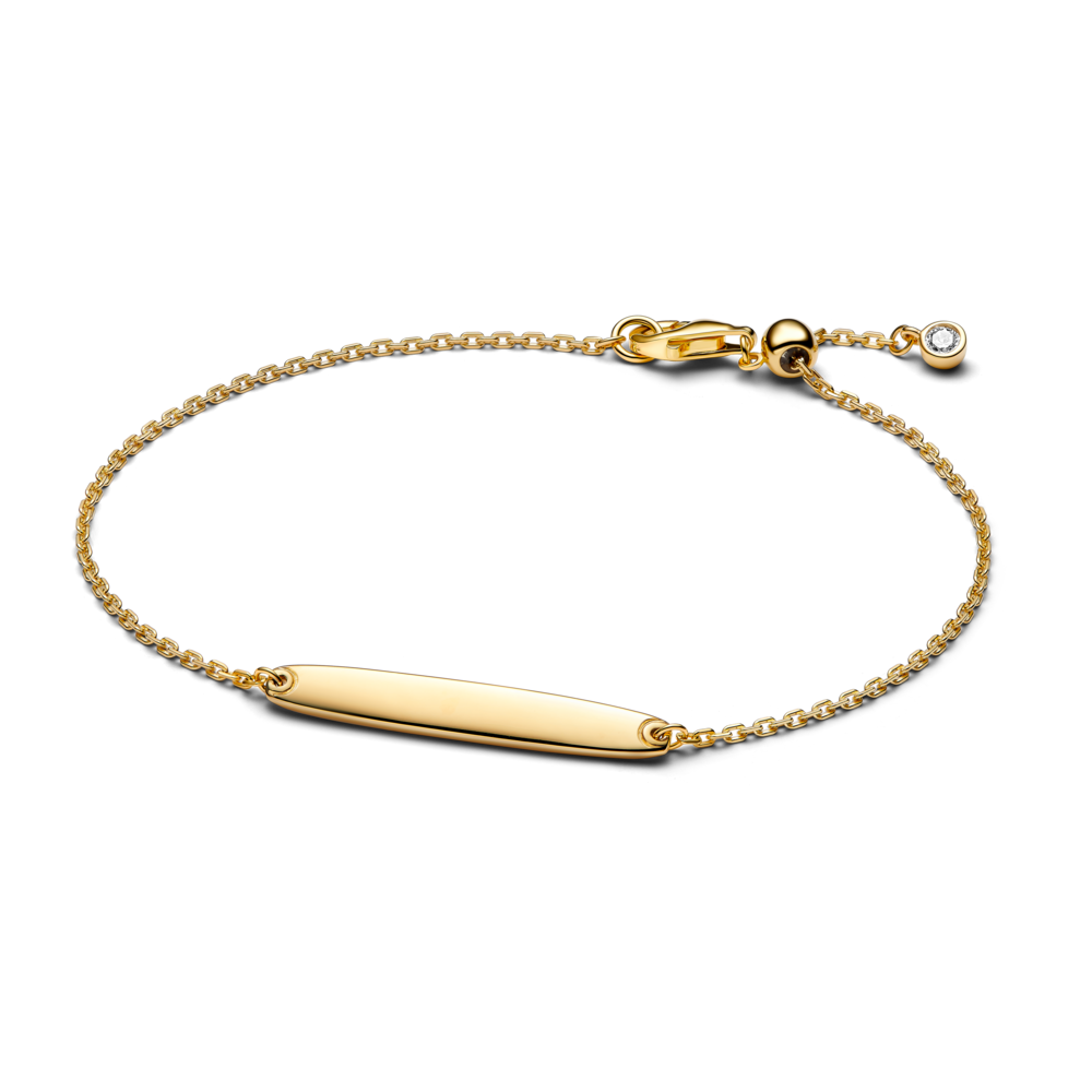 צמיד ציפוי זהב עם זרקון ניתן לחריטה