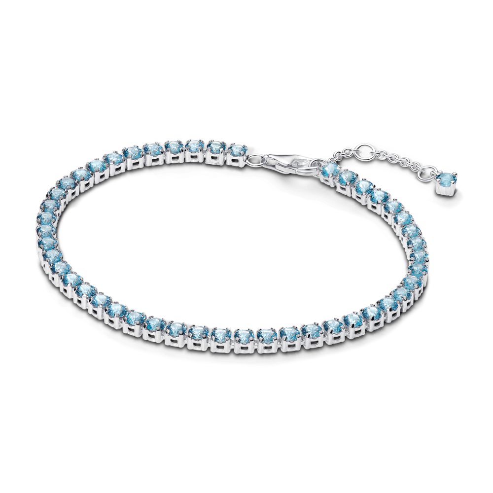 צמיד טניס כסף אבני תכלת