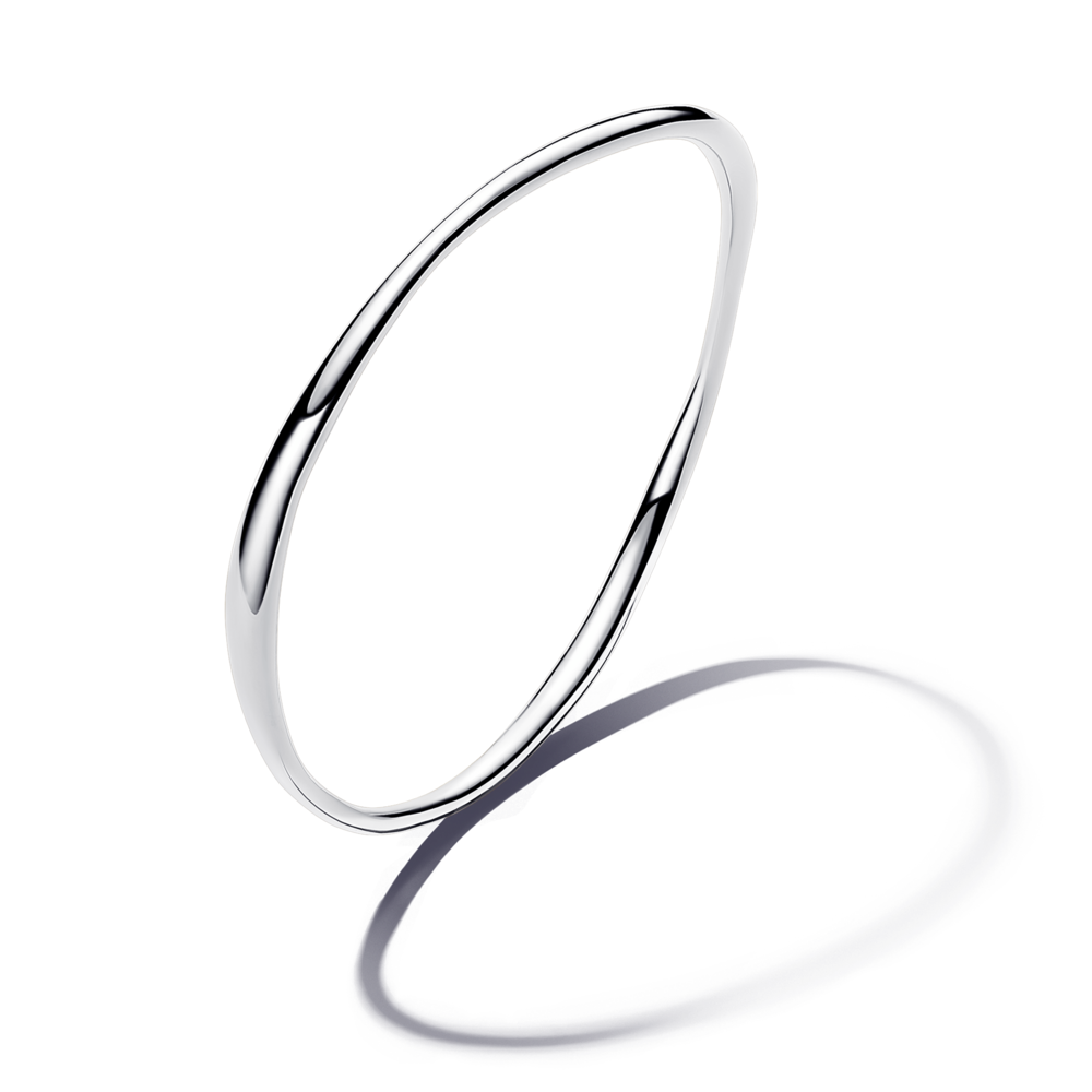 צמיד בנגל כסף צורה גלית