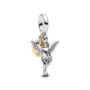 תליון קופידון כסף וציפוי זהב