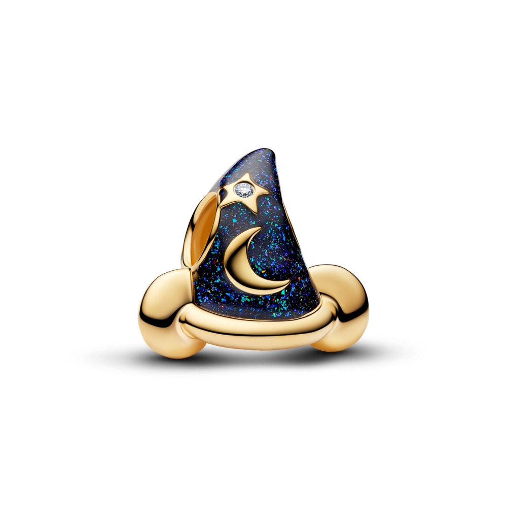 צ’ארמ כובע מכשף דיסני ציפוי זהב משובץ יהלום מעבדה