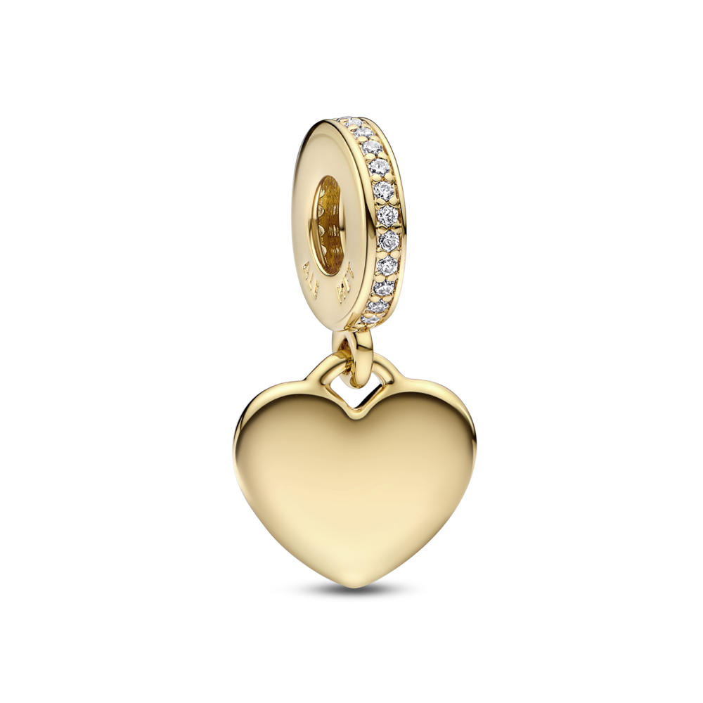 תליון ציפוי זהב לב זרקונים ניתן לחריטה