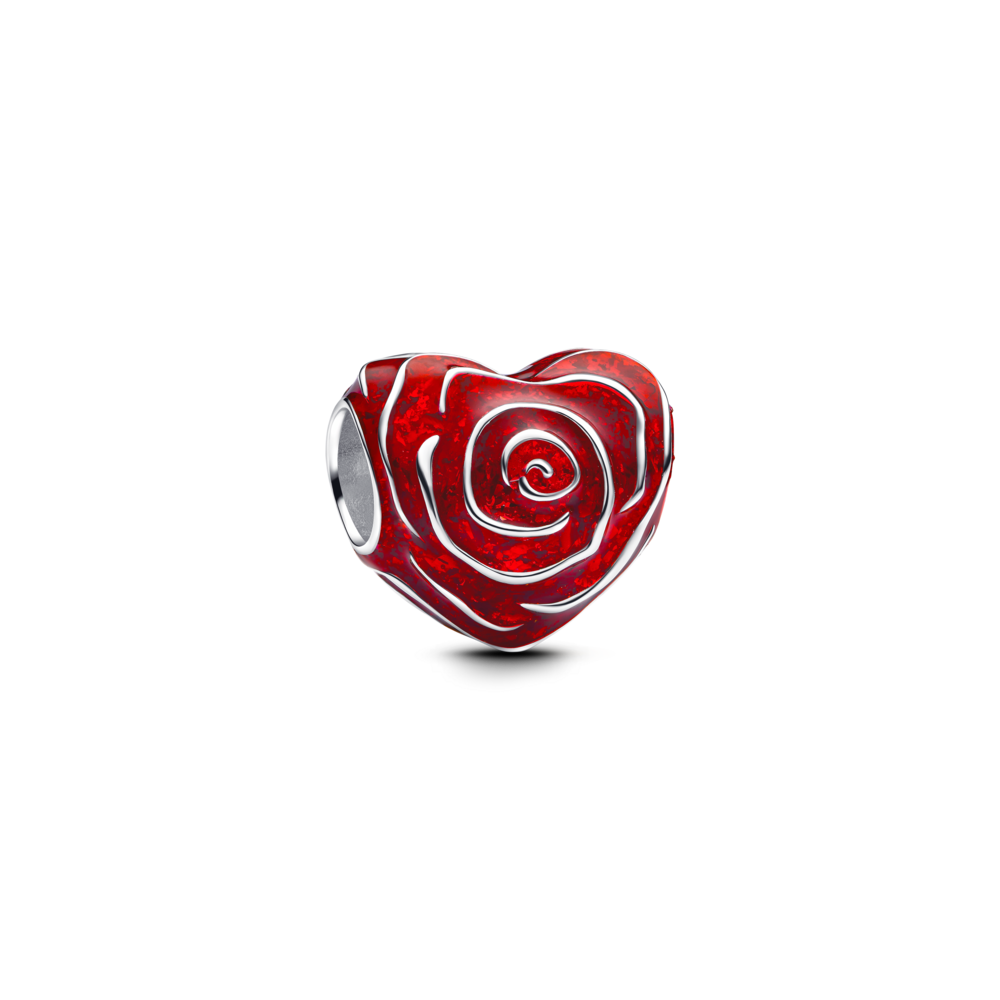 צארמ כסף לב עלי כותרת