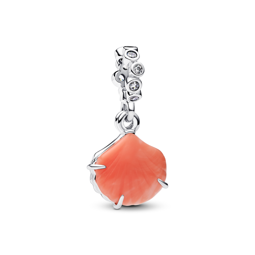 תליון כסף צדף כפול Love