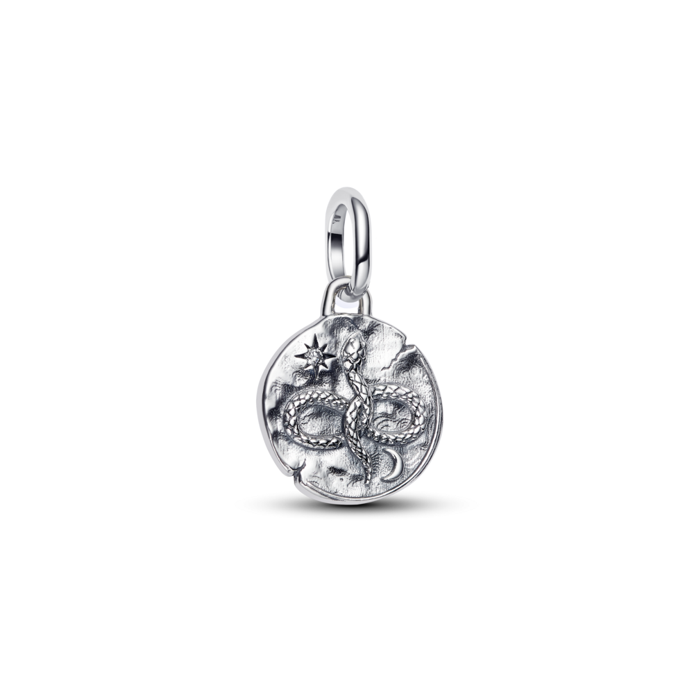 מדליון כסף נחש אינפיניטי וזרקון