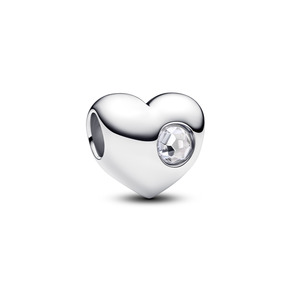 צ׳ארמ לב כסף עם אבן החודש אפריל ניתן לחריטה