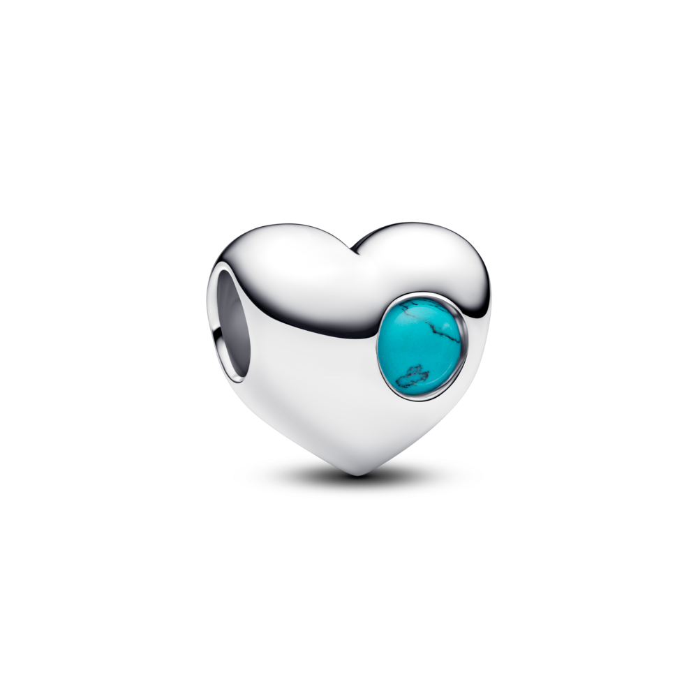 צ׳ארמ לב כסף עם אבן החודש דצמבר ניתן לחריטה