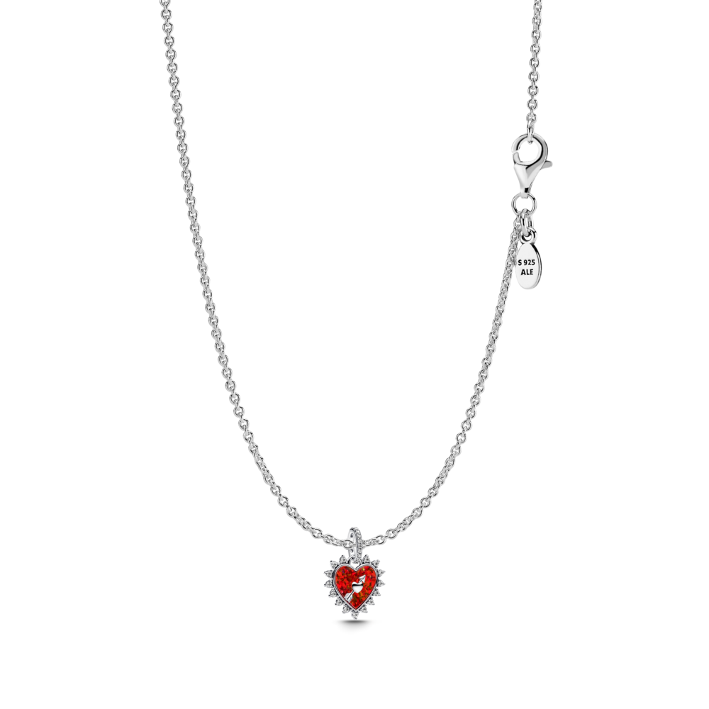 סט שרשרת כסף ותליון הארט חץ מסתובב